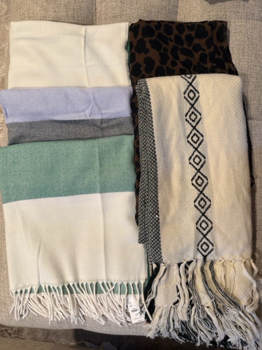 NWT- J Crew Color Block Scarf with Free Bonus Scarves